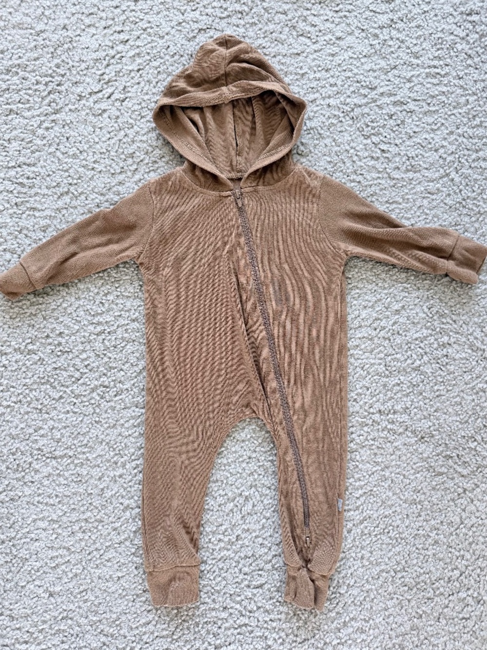 Kyte Baby "Coffee" Bamboo Jersey Hooded Romper